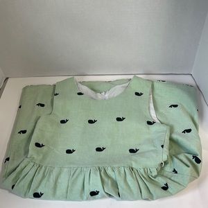 Lolly wolly doodle cute mint green adorable embroidered whale print dress
